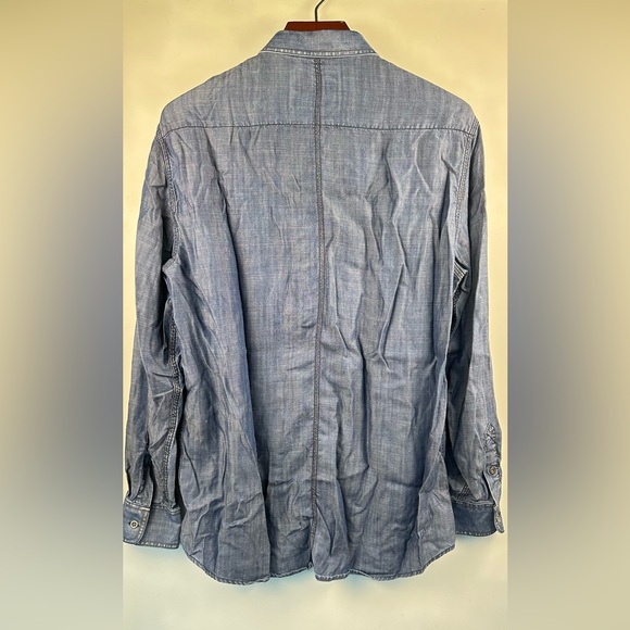 Johnston Murphy Shirt Mens‎ Large 100% Tencel Double Pocket Longsleeve - Picture 2 of 7